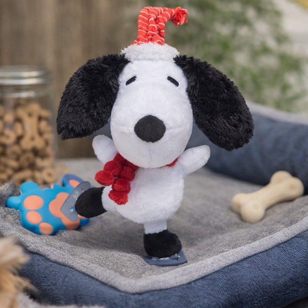 FREE w bundle of 2+ Snoopy Dog Toy Plush Peanuts Red Hat Rope NWOT